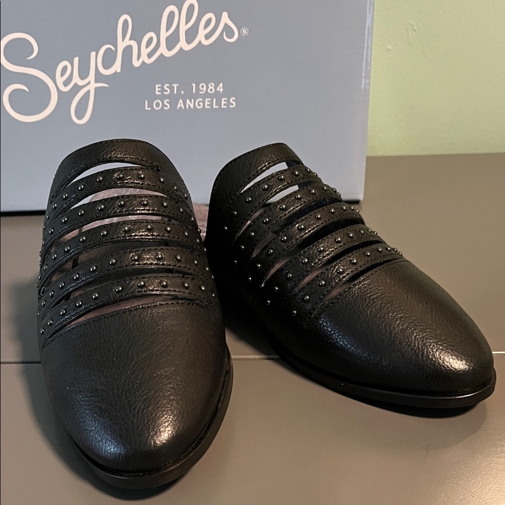 Seychelles Black leather mules - 7.5
